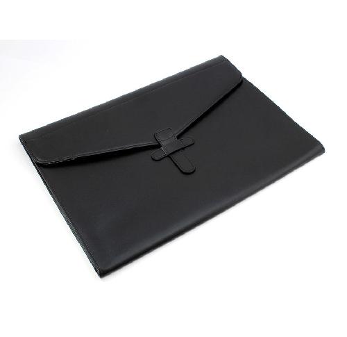 Custom Logo Laptop Sleeve Black Belluno Envelope Style